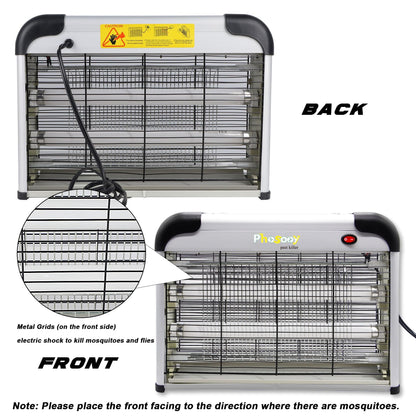 Phosooy Electric Bug Zapper, 2800V High Grid Indoor Mosquito Killer with 20W Lamps, Plug-in Hanging Insect Trap for Mosquitoes, Moths, Gnats, Flies and Flying Insects Indoor Use