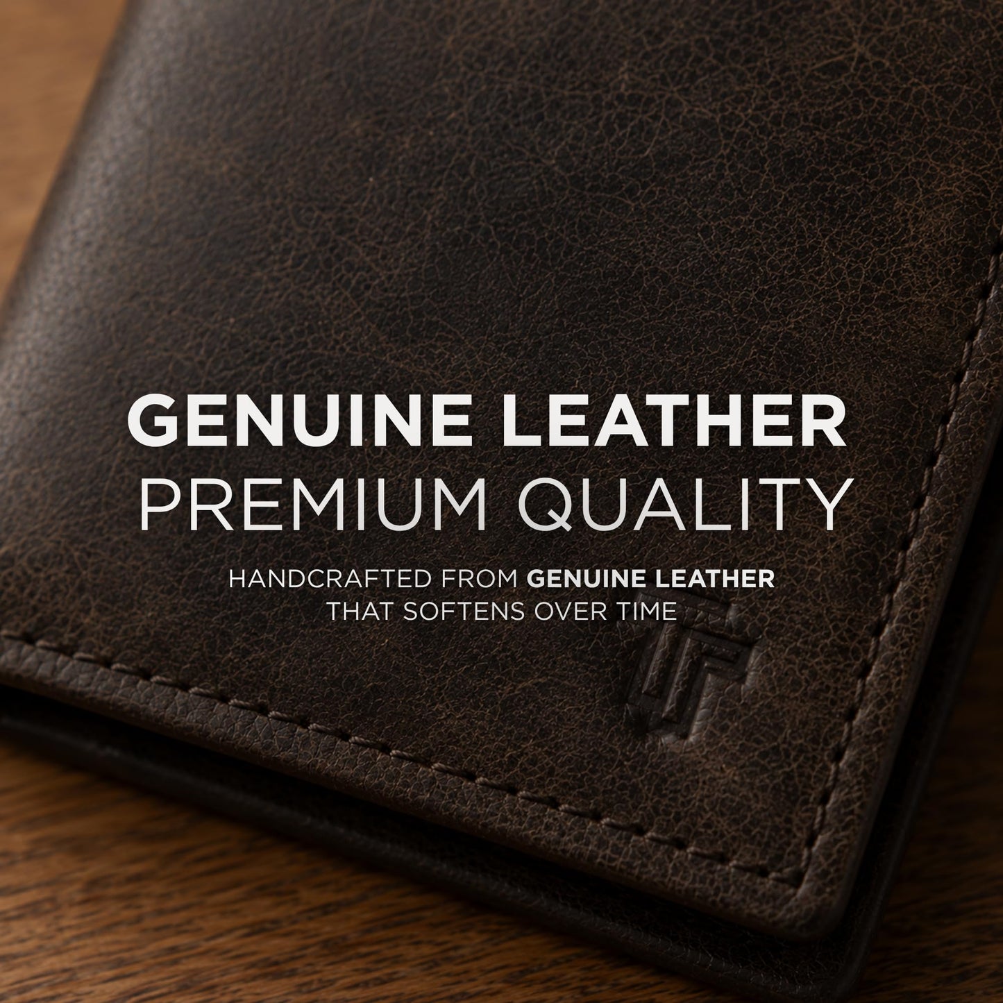 TRUTANN Leather Wallet – TrifoldCard Holder | Real Genuine Leather Mens Wallet | RFID Secure | Fits 8 Cards | Tap to Pay Feature | Quality Credit Card Holder (Brown)