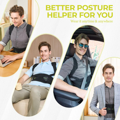 Posture Corrector for Women and Men, Adjustable Upper Back Brace for Posture Hunchback Support and Providing Pain Relief from Neck, Shoulder, and Upper Back (1, Small/Medium)