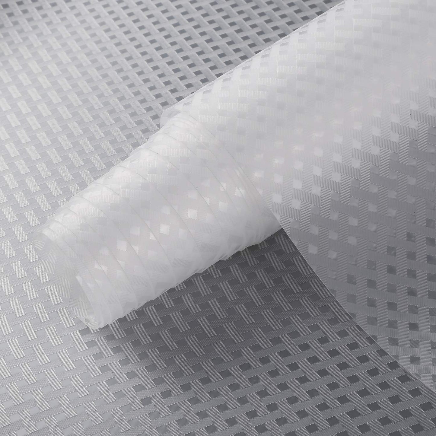 HooTown Refrigerator, Fridge Shelf Liners and Drawer Mats 11.8 Inch Wide x 393.7 Inch Long, Non Adhesive EVA Plastic Washable Waterproof Pads for Kitchen Cabinet, Pantry Closet, Cupboard, Clear