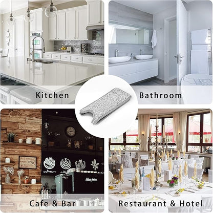 3 Pack Faucet Mat Splash Guard for Kitchen Sink, 18.5 x 4 Inch Faucet Handle