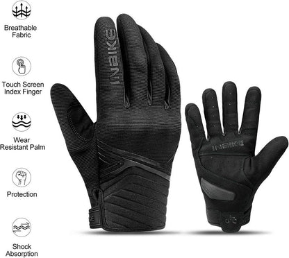 Breathable Mesh Motorcycle Gloves - Touchscreen with TPR Palm Pad & Hard Knuckles
