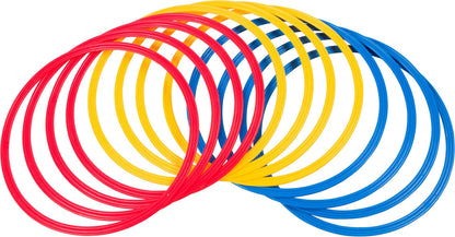 Trademark Innovations Speed and Agility Training Rings (Set of 12), Multi Color, 16-Inch