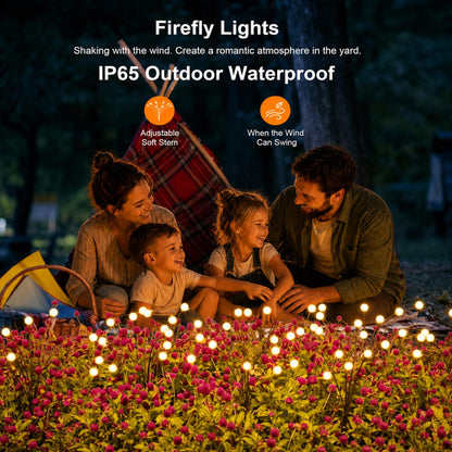 VerveAura 6 Pack Solar Firefly Lights Outdoor, Upgraded 800mAh Battery & Enlarged Bulbs, Warm White Swaying Garden Lamps, IP65 Waterproof Landscape Pathway Lighting for Yard Patio Decor