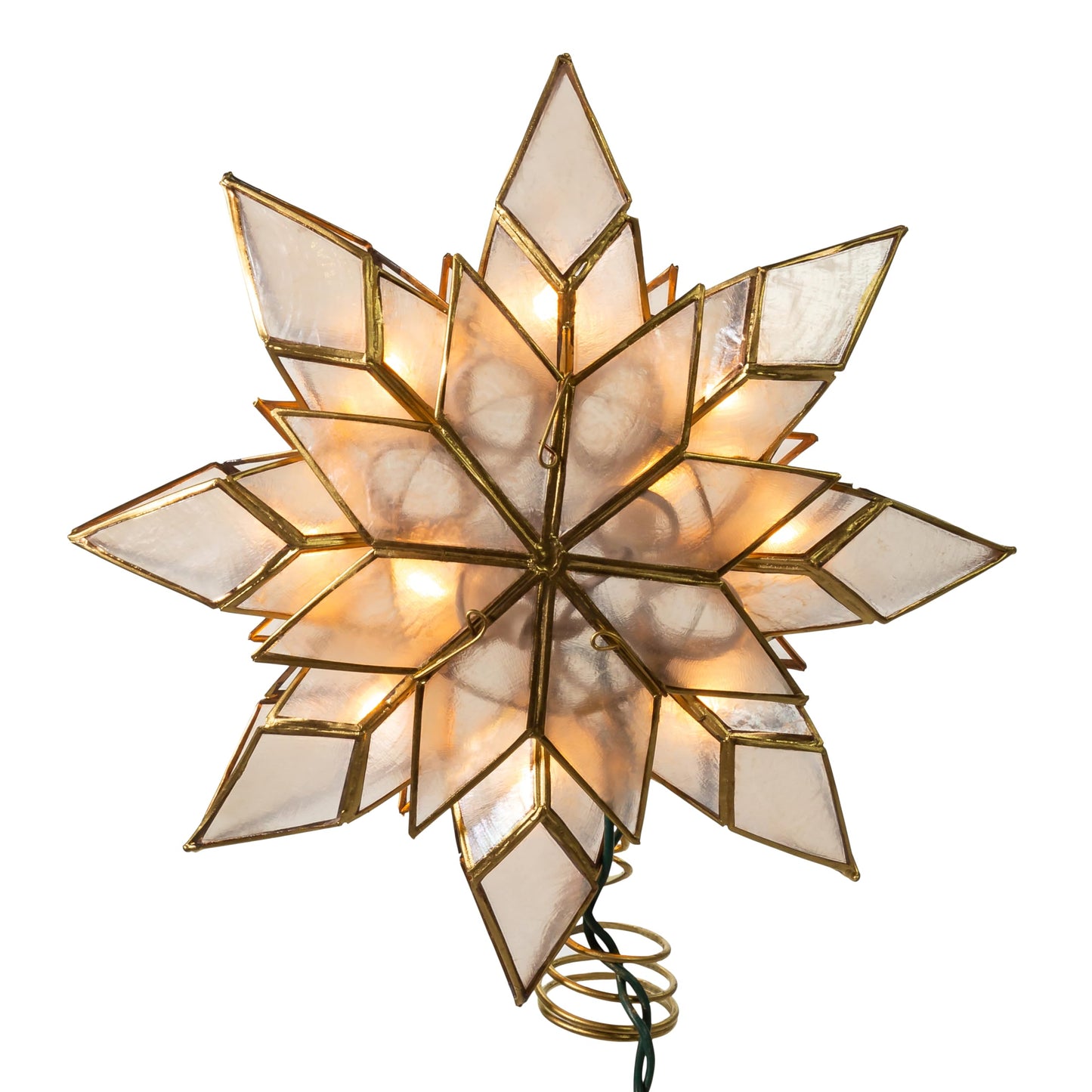 Kurt Adler UL 10L Capiz Clear Star Treetop