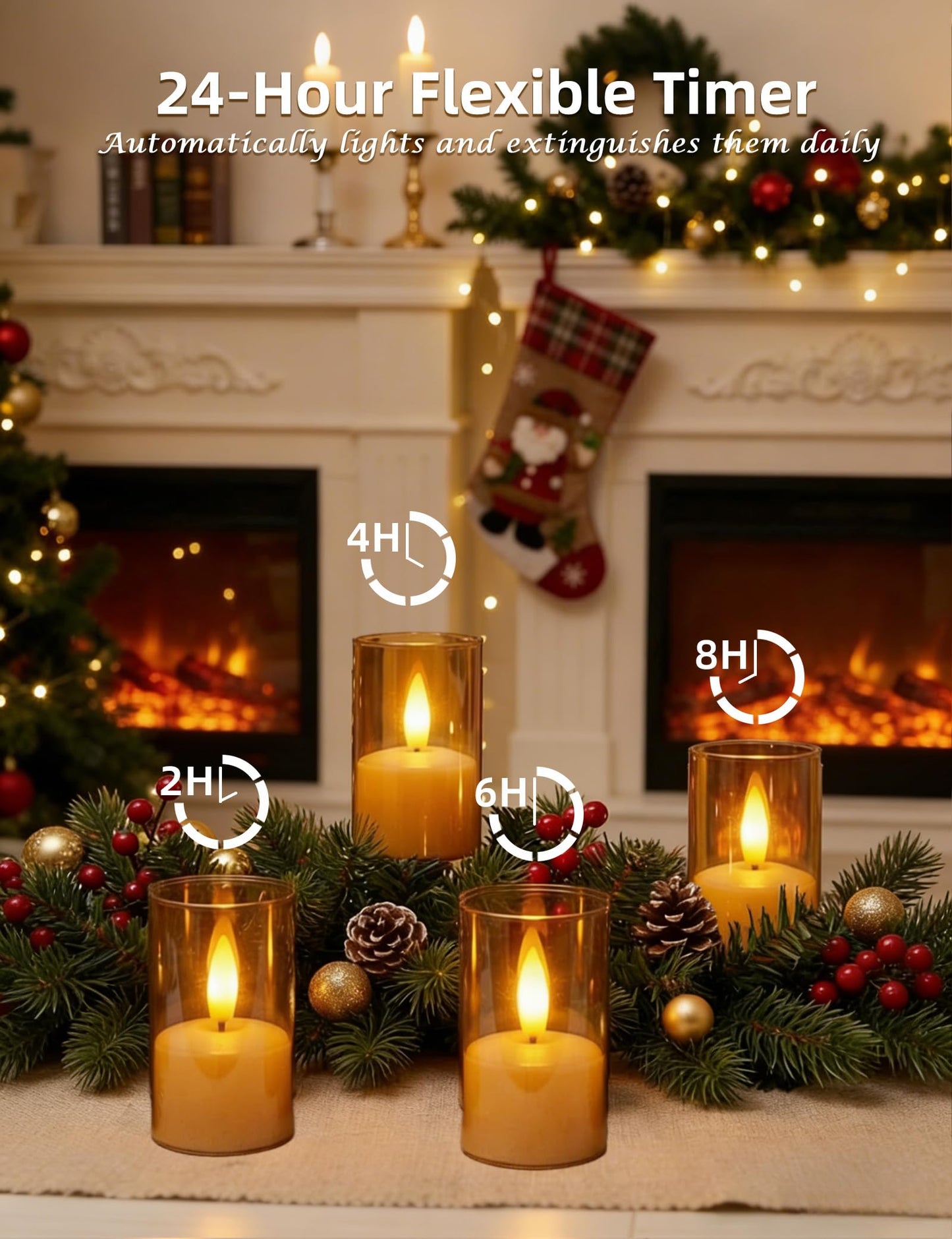 Utwickeln Rechargeable Flameless Tea Light Candles, LED Tea Lights with Remote & 2-8H Timer, 6-Pack, USB-C, Acrylic, Amber, for Home, Wedding, Dinner Party, Sports Bar Night, Living Room & Hotel