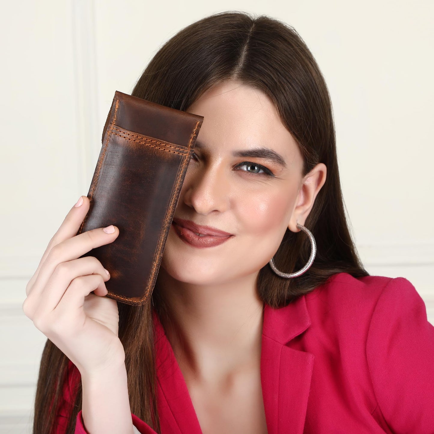 CestAntiQ Leather Pen Case - Handmade Executive Pen Holder - Professional Fountain Pen Organizer Pouch Brown