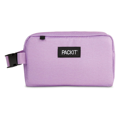 PackIt® Freezable Snack Box, Checked Out, Built with ECOFREEZE Technology, Collapsible, Reusable, Zip Closure with Buckle Handle, Designed For Work Snacks, Fresh Snacks On the Go, Adults, and All Ages