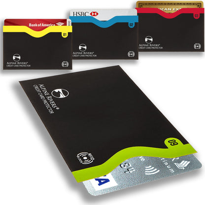 18 RFID Blocking Sleeves Set: 14 Credit Card Holders and 4 Passport Protectors - Premium Identity Theft Protection for Men & Women. Slim Design Fits Wallets & Purses