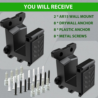 ANTREEMAG 2 Pack Gun Wall Mount with Dual Magazine Holders for PMAG, AR Wall Mount & .223/5.56 Ammo Fits Gun Room Vehicle Hunting Lodge Basement, Vertical or Horizontal Storage