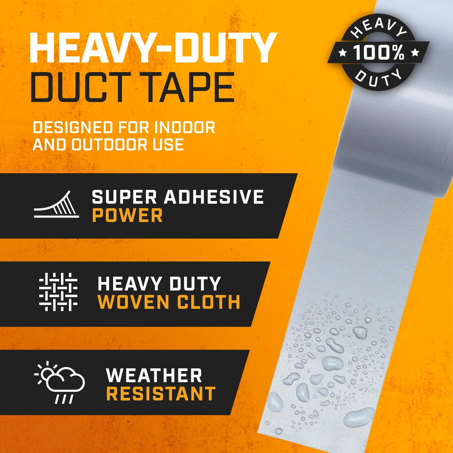 Lockport 5 Pack Duct Tape Heavy Duty Waterproof, Strong Adhesive Silver Duct Tape Bulk for Indoor Outdoor Repairs, Tear by Hand - 30 Yards x 2 Inch