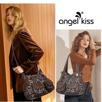 Purses and Handbags Women Tote Shoulder Top Handle Satchel Hobo Bags Fashion Washed Leather Purse