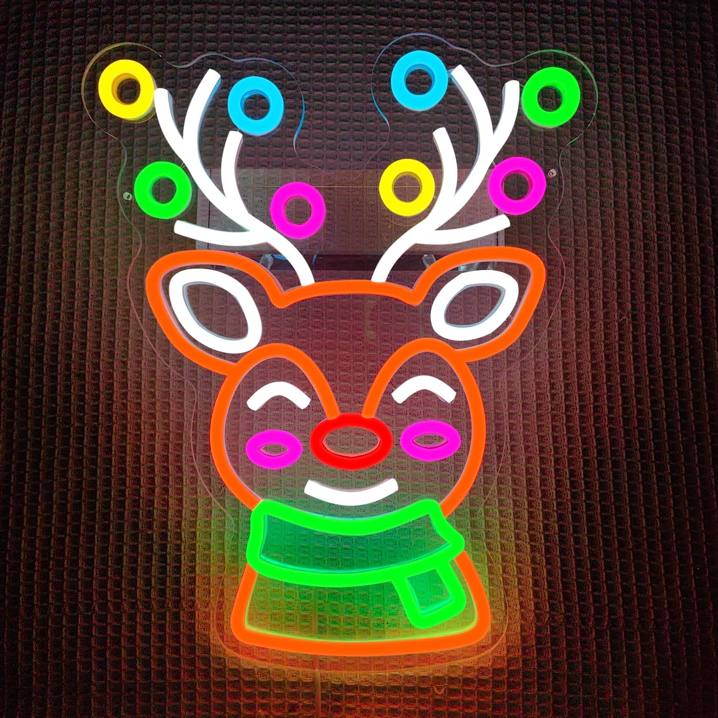 Christmas Elk Neon Sign Reindeer Neon Sign Dimmable Neon Christmas Sign christmas Neon Light Up Sign for Bedroom Living Room Home Party Gifts