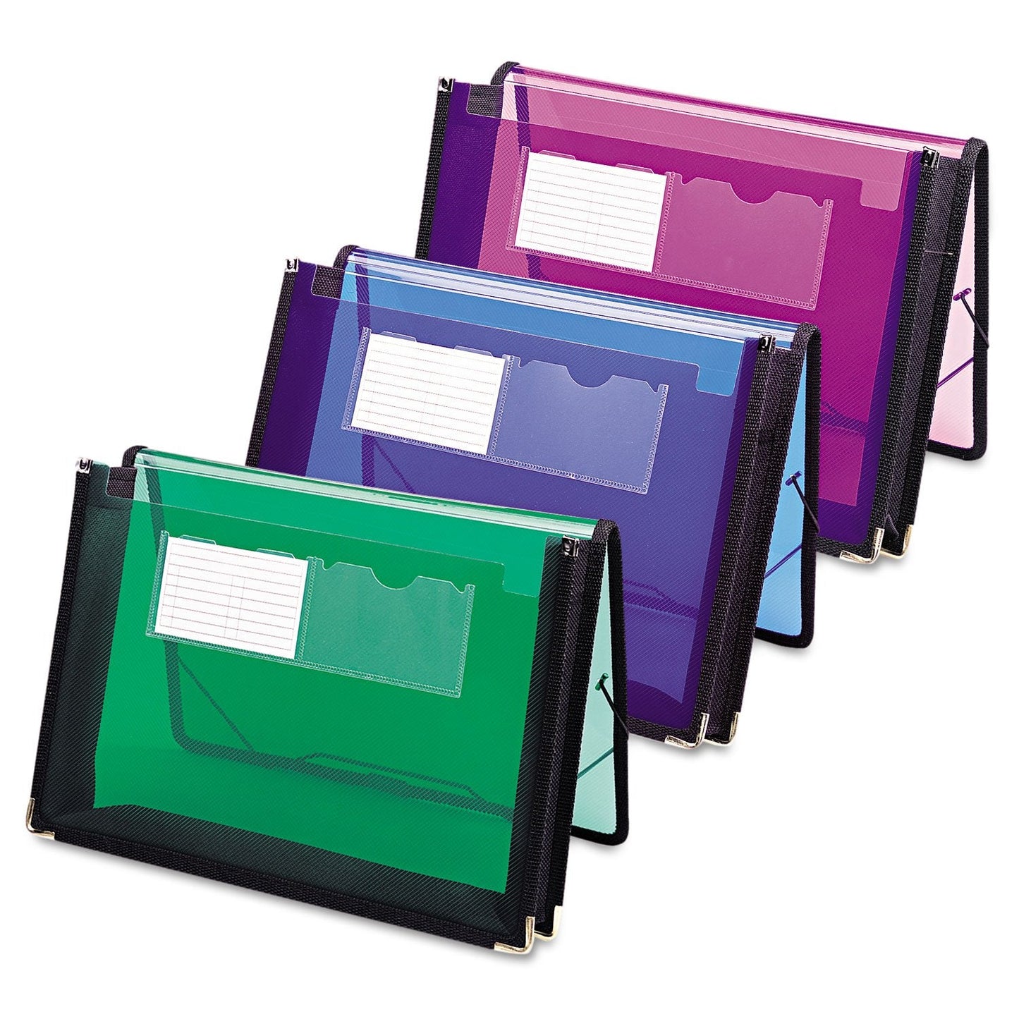 Smead Poly File Wallet with Closure, 2-1/4" Expansion, Flap and Cord Closure, Translucent, Letter Size, Green (71951)
