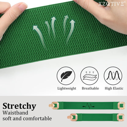 XZQTIVE Women Wide Elastic Belts for Dress Fashion Stretchy Waist Belts for Ladies with Gold Buckle
