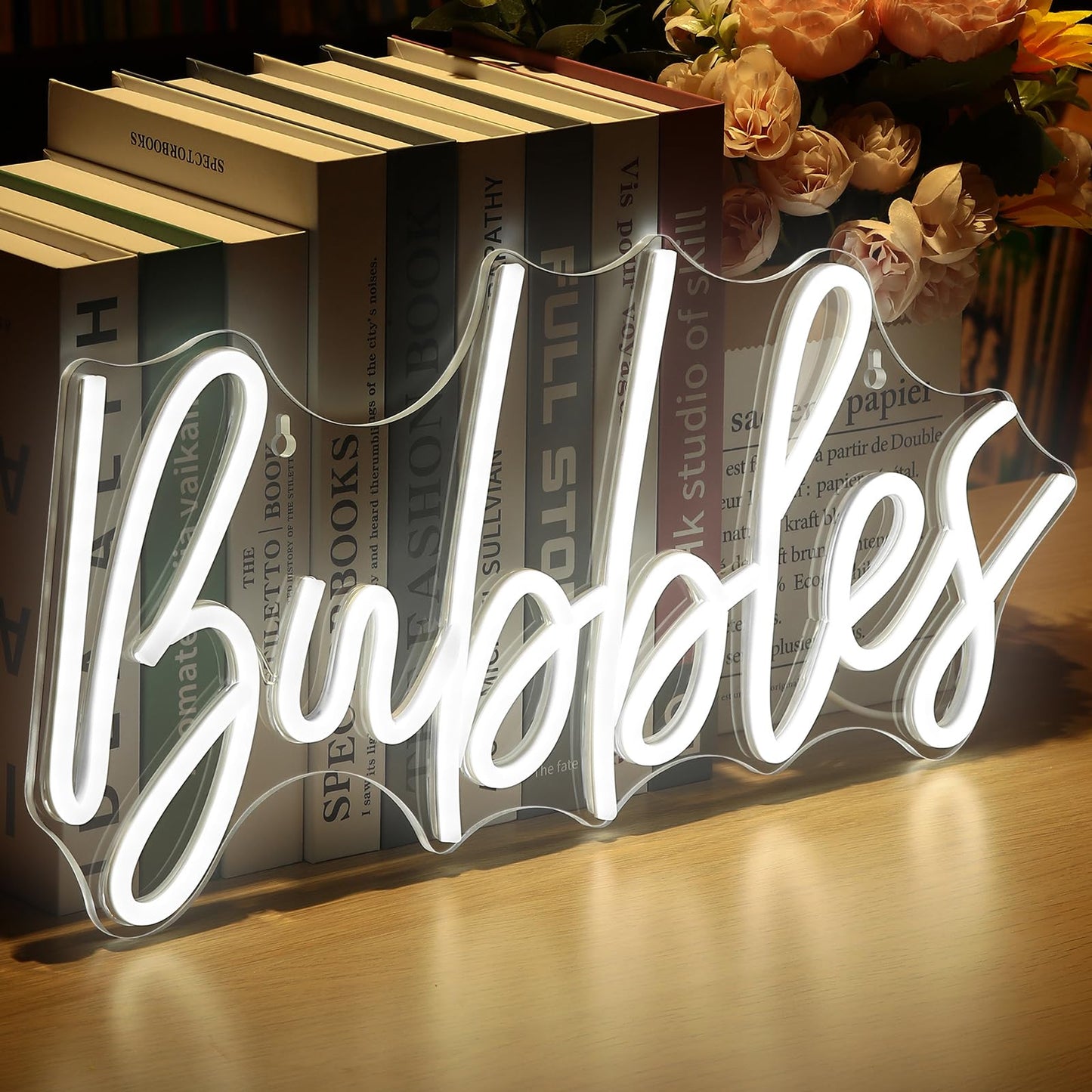 Bubbles Neon Signs for Wall Decor,LED Sign for Home Bedroom Decor,Neon Lights Signs for Wedding,Party,Happy Birthday,Christmas Yes To Champagne Wall LED Neon Signs Aesthetic Room Decor(17.3x8.3 inch)