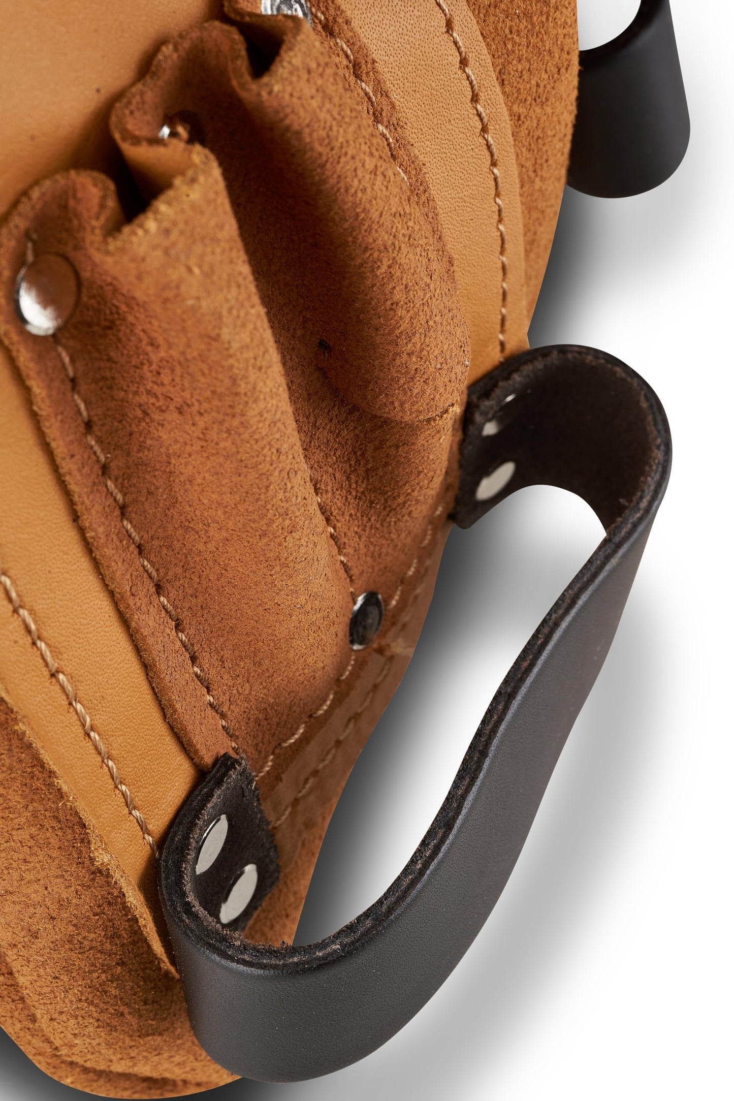 AWP Genuine Leather Premium Tool Pouch Multi-Pocket Organizer for Electricians, Compatible with Work Belts Up to 3 Inches Wide, Professional Tool Box for Efficient Organization, Tan | LT-683-3