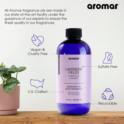 AROMAR Premium Fragrance Oil - Essential Oil for Diffusers & Home Aromatherapy - Cool Waters - 8oz