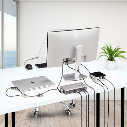StarTech.com Laptop/Desktop & Peripheral Lock Kit, Theft-Deterring Security Lock, K-Slot, 10ft (3m) Steel Cable, 3X Devices