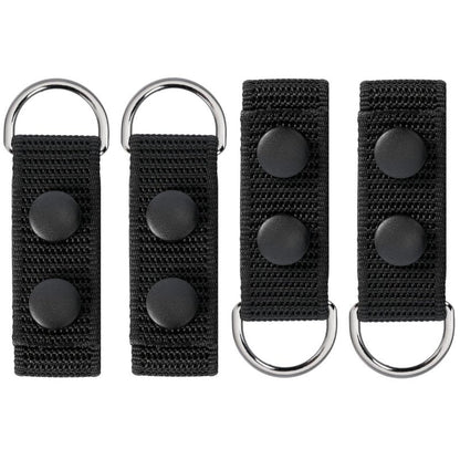 TACNEX Duty Belt Suspenders Loop Attachment with Metal Ring Nylon Tool/Utility Belt Keepers Connectors Police Harness Extenders/Adapter fit up to 2.25 inch Wide Universal Fit