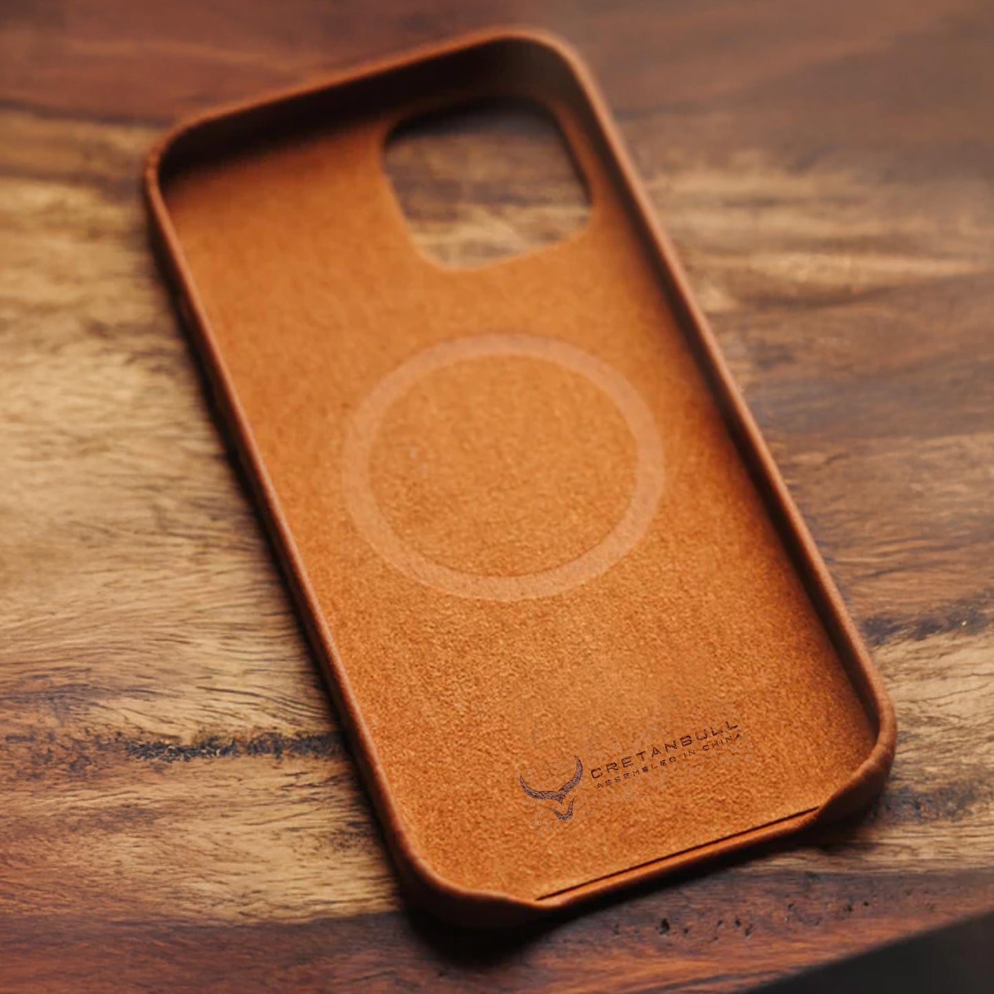 Cretanbull iPhone 16 Pro Max Leather Case - Oil Waxed Full Grain Anti-Scratch Handmade Genuine Leather Case - Compatible with Magsafe, Shockproof, Drop Proof, Protective Slim Case (16 Pro Max Ochre)