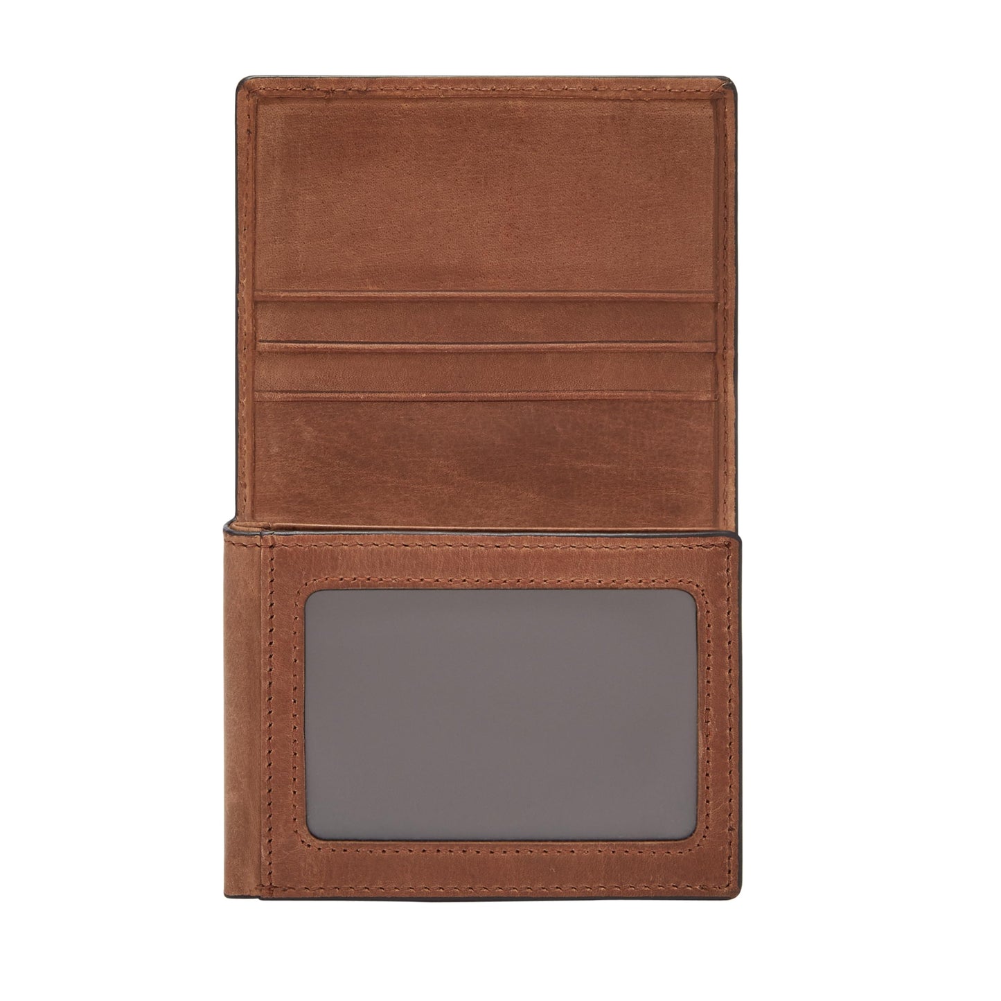Fossil Men's Wallet, Derrick Leather RFID-Blocking Execufold Trifold Wallet, Brown