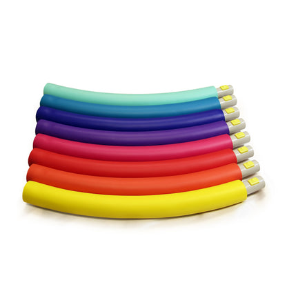 Weighted Hula Hoop, Trim Hoop 4B - 4 lb Large, Weight Loss Fitness Sports Hoop with No Wavy Ridges (Rainbow Colors)
