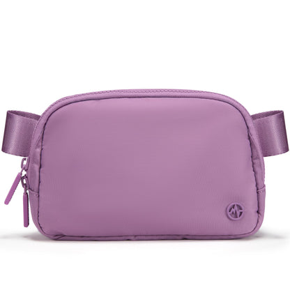 Pander Two Way Zipper Fanny Pack Nylon Everywhere Belt Bag for Women, Water Repellent Waist Packs, Crossbody Bags with Adjustable Strap (Black).