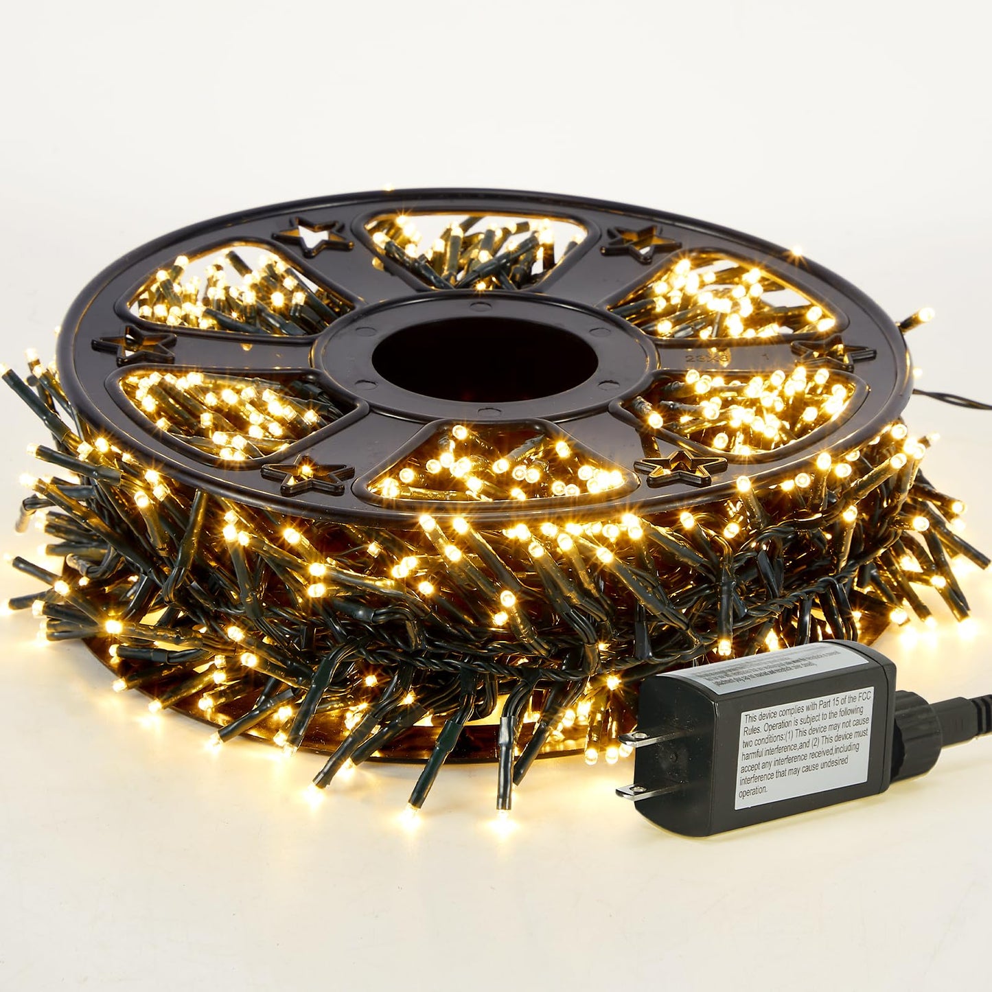 RiderVibe 82FT 1000LED Warm White Christmas Lights Outdoor with 8 Modes, IP44 Waterproof Plug in Christmas Tree Light Fairy String Lights for Christmas, Patio, Garden, Indoor Outdoor Decor