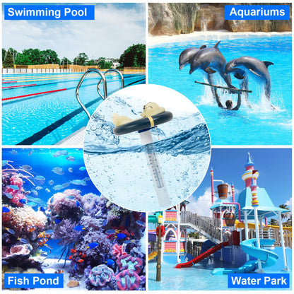 Pool Thermometer Floating Easy Read, Leisurely Polar Bear Water Thermometer for Ice Bath with String, for Outdoor & Indoor Swimming Pools, Spas, Hot Tubs & Aquariums
