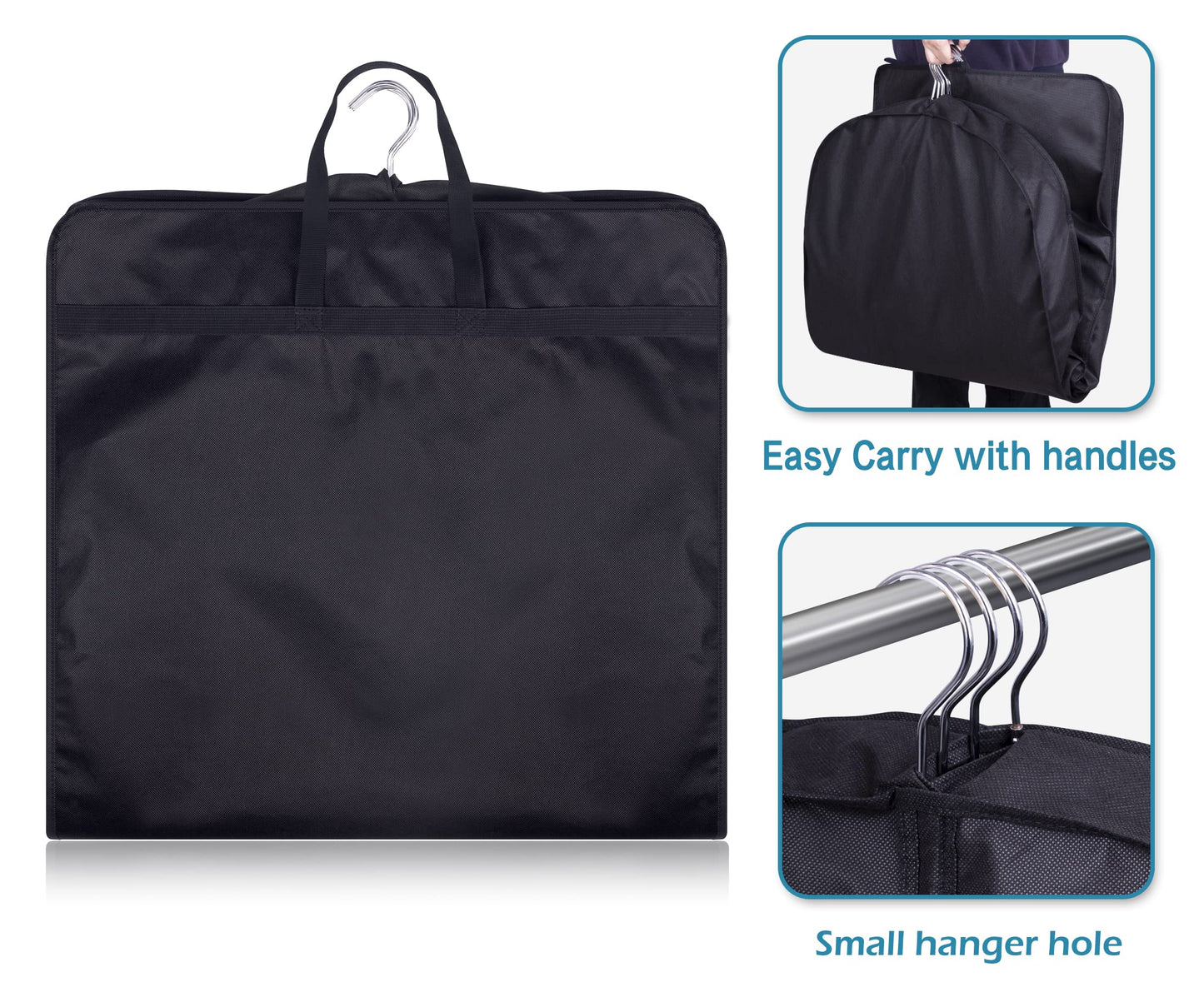 KIMBORA 54" Garment Bag for Travel, Gusseted Suit Bags for Men With Handle Garment Bags for Hanging Clothes Storage Suit Cover for Dress, Coats, Jackets, Shirts