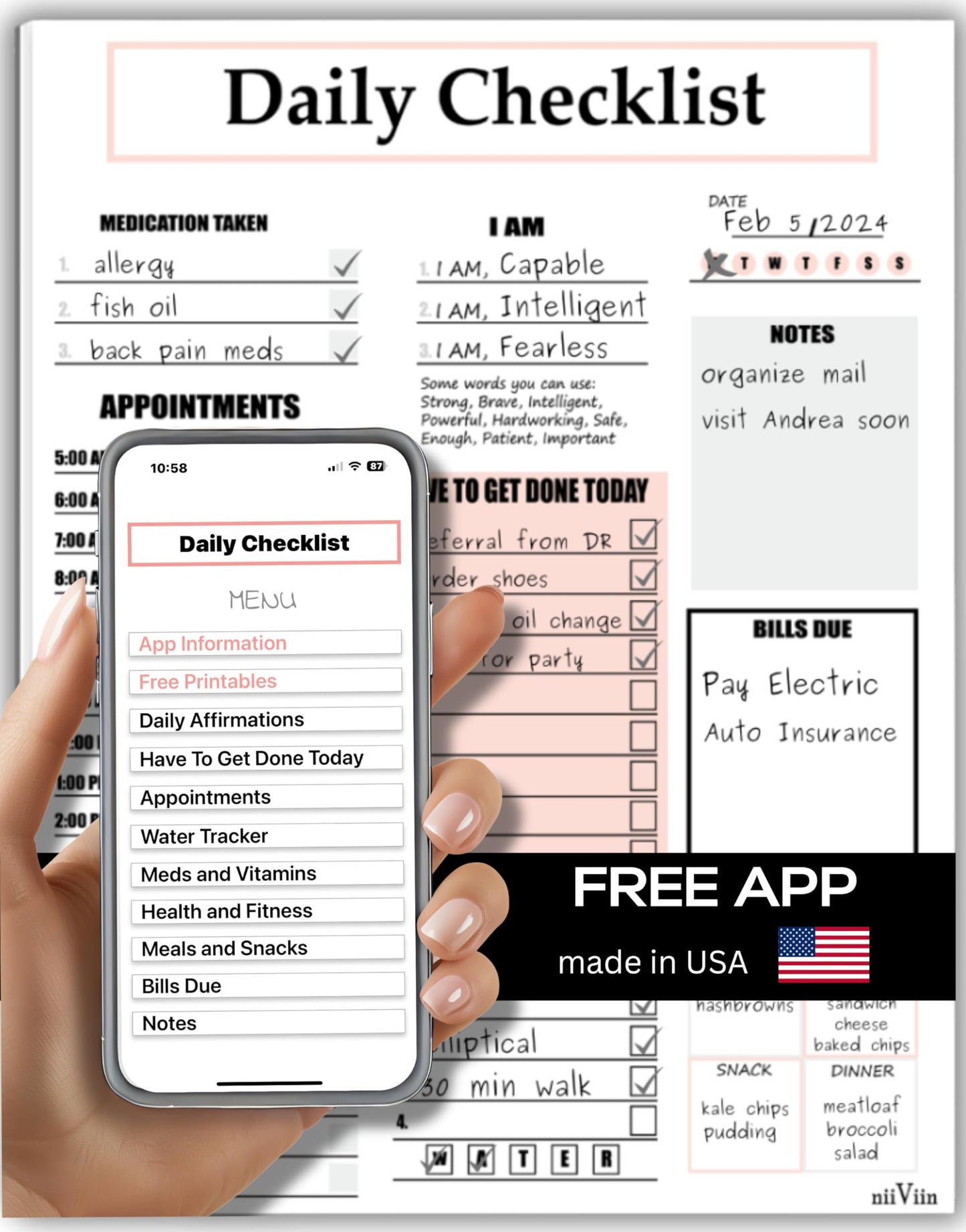 ADHD Planner for Adults & Women - 2026 Productivity Planner & Daily To Do List & Task Notepad, Neurodivergent Tools for Adults, Undated Full Focus Organization Pad with 50 Tear-Off Sheets, 8.5 x 11 Inch