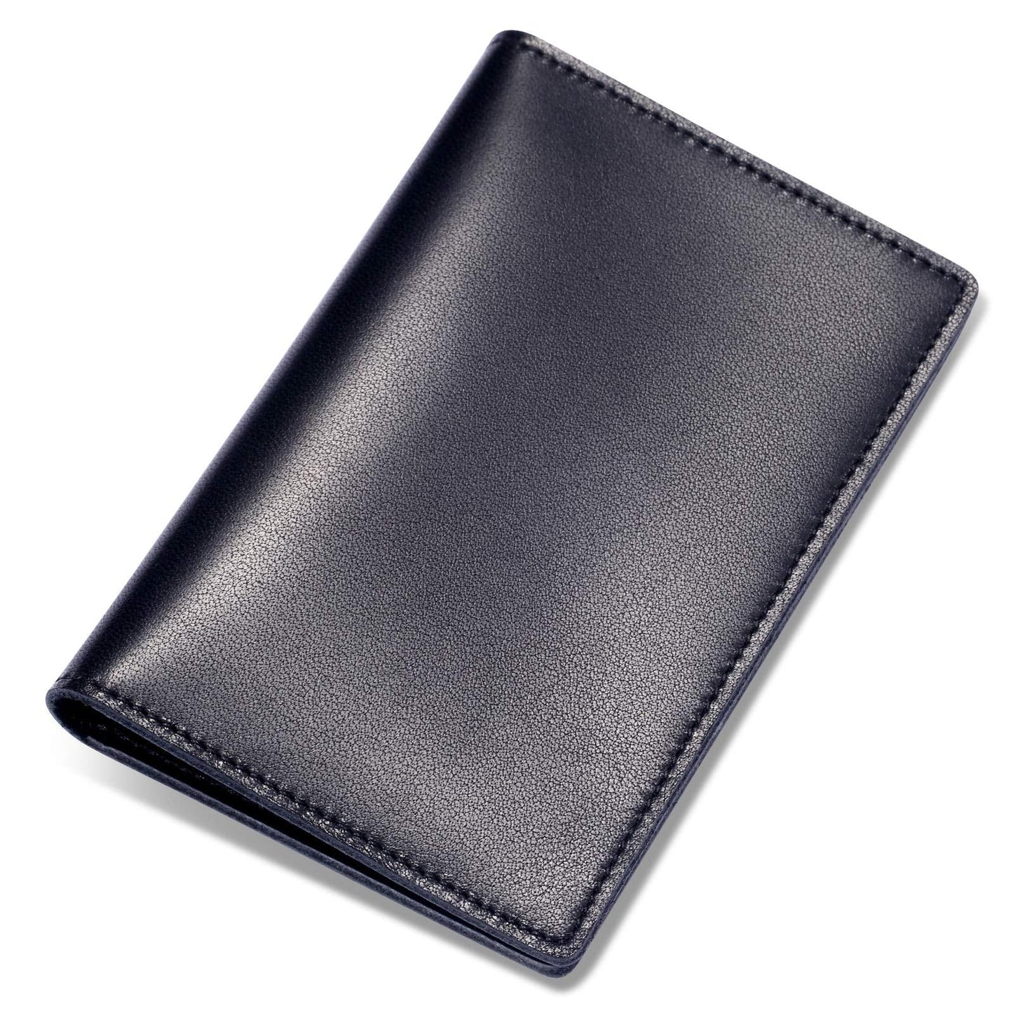HISCOW Minimalist Thin Bifold Card Holder - Italian Calfskin
