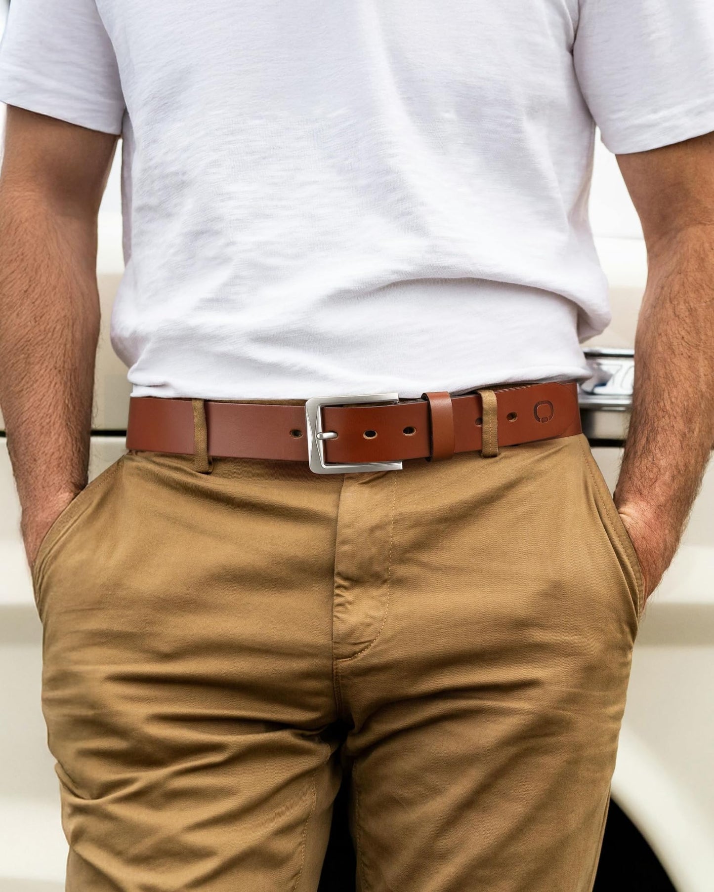 CHAOREN 1.5" Mens Belts Leather - Full Grain Leather Belts - Ideal for Casul Jeans & Work Wear