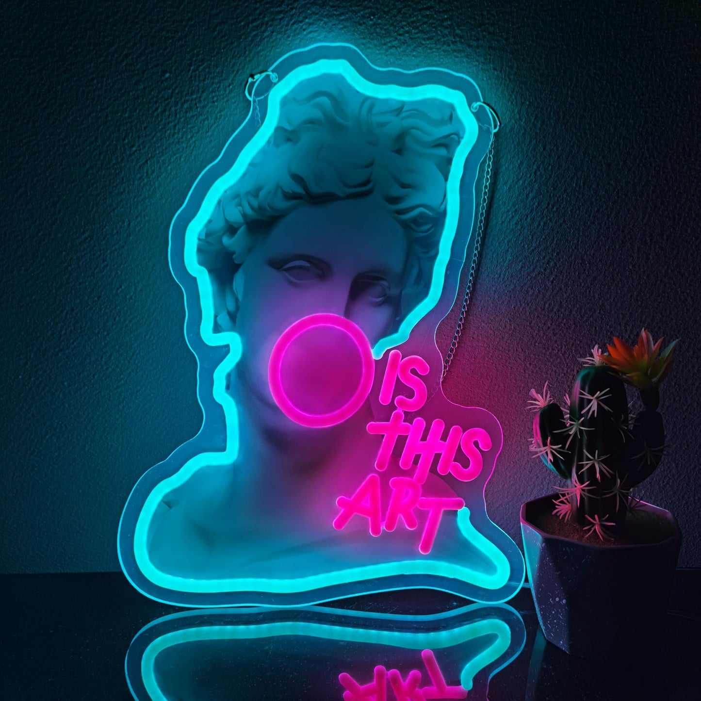 LIUISNEO IS THIS ART Neon Sign,Innovative Integral Forming Process,With Dimmable Switch For All Holiday Party and Home Decoration