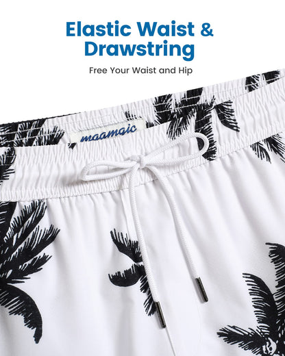maamgic Swim Trunks Men 2 in 1 Mens Bathing Suit 7 Inch Quick Dry Mens Swimming Trunks with Zipper Pockets