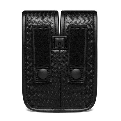 TACNEX Double Magazine Pouch for Duty Belt Pistol Mag MOLLE Holster Basket Weave Mag Holder Handgun OWB Mag Carrier Compatible w/ .380, 9mm & 40 Cal Police Law Enforcement Security Gear Accessories