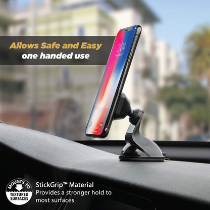 Scosche MMWSM-2PKXCES0 MagicMount Select Magnetic Car Phone Holder Mount for iPhone and Android - 2 Pack - Secure Magnetic Cell Phone Mount for Car Window or Dash - Universal 360° Adjustable Head
