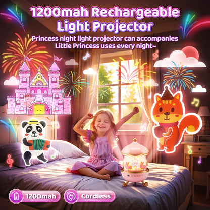 One Fire Baby Night Light Projector, 15 Sound Machine Star Projector for Kids Room,15 Films Star Light Projector 2-9 Year Old Girl Gifts Toys,Brightness Baby Night Lights for Nursery Kawaii Room Decor