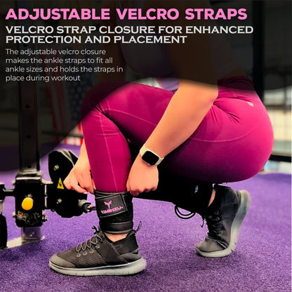 YAGHZU Ankle Straps for Cable Machines Women, Glute Kickback Cable Machine Attachments, Gym Ankle Cuffs, Wrist Cuffs for Workout, Leg Training Accessory, Fitness Gear for Home or Gym