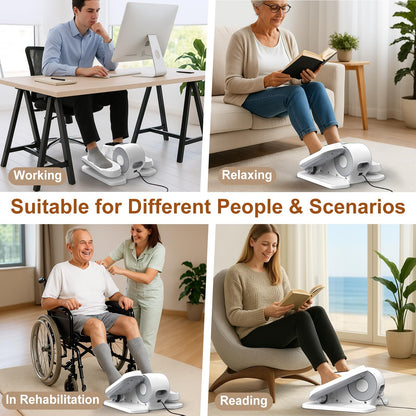 VIVURN® 028 Under Desk Elliptical 12 Speed 5 Modes Motorized Leg Exerciser While Sitting for Seniors As Seen on TV Low Impact Electric Pedal Exerciser with Non-Slip Mat Quiet for Home and Office