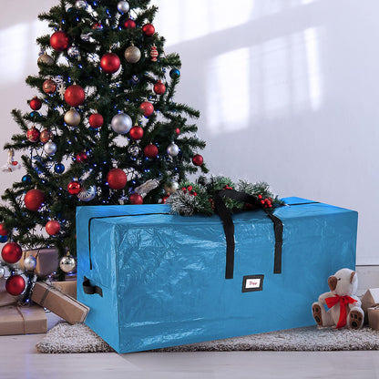 Hearth & Harbor 7.5 ft Christmas Tree Storage Bag - Artificial Christmas Tree Bag with Reinforced Handles, Dual Zipper, Wide Opening - Large Storage Container for Trees and Decorations, 2 Piece set