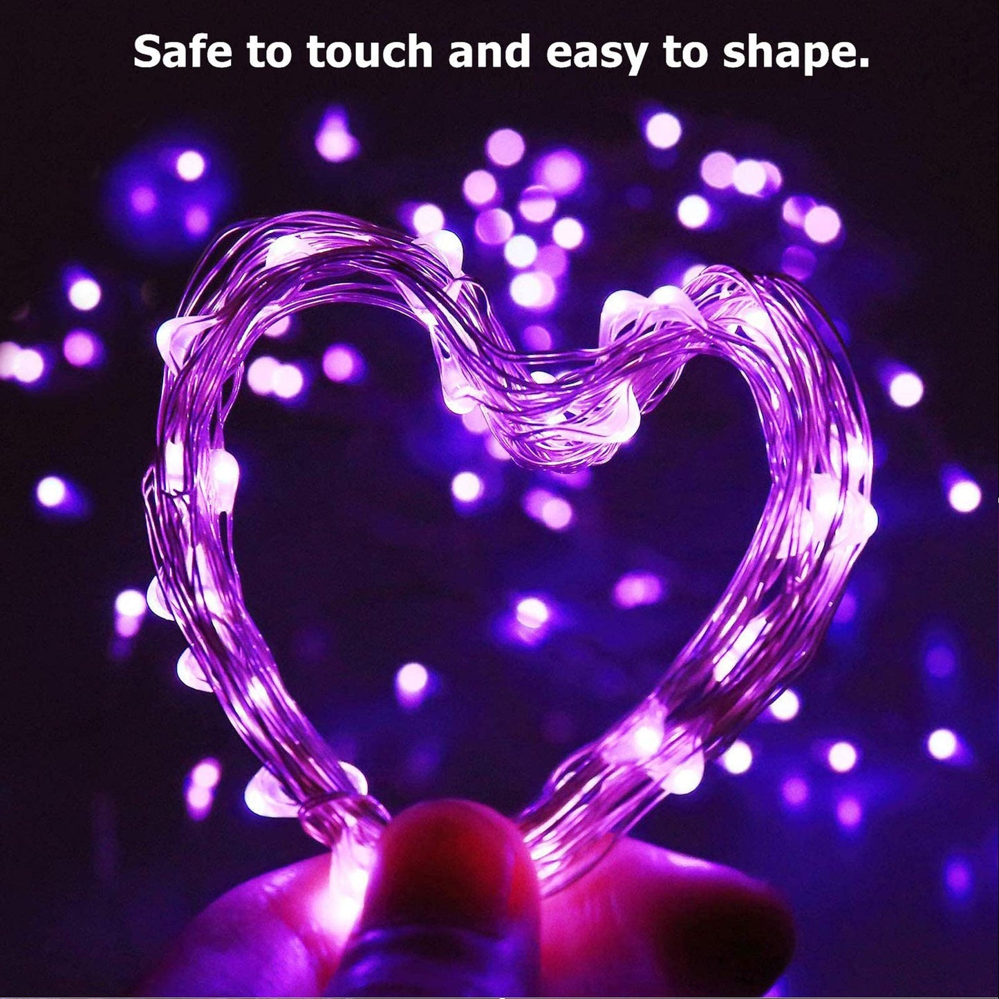 RUICHEN Dimmable Purple Fairy Lights Plug in, Waterproof Silver Wire 165 Ft 500 LED Starry String Lights with Remote for Christmas Halloween Party Bedroom Patio Garden