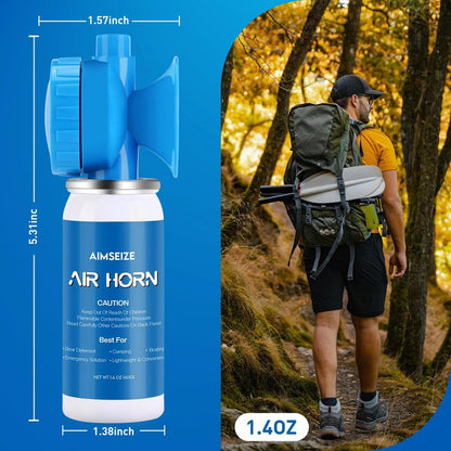 AIMSEIZE Air Horn Bear Horn: Air Horns For Safety Boat Horn For Self Defense - 115dB Heard Up to 0.5-Miles Away (1 Pack)