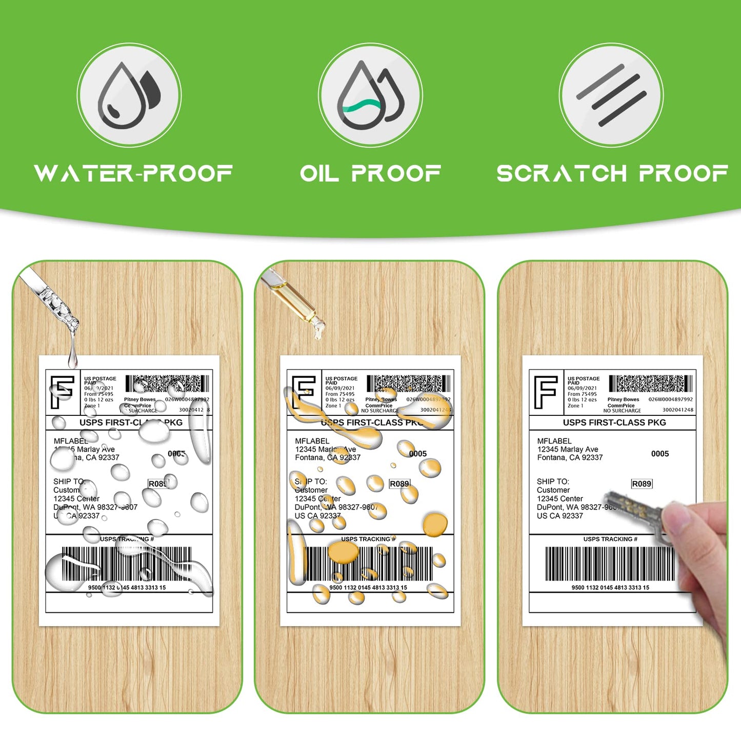 MFLABEL 4x6 Direct Thermal Shipping Labels - 12 Rolls of 450 Labels/Roll, Compatible with Zebra 2844/ZP450/ZP500/ZP505, USPS/FedEx/UPS/Amazon Shipping, Smudge-Resistant & Permanent Adhesive