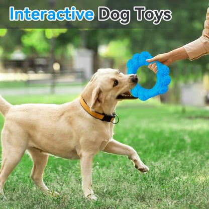 DAOZIJI Indestructible Dog Chew Ring Toys for Aggressive Chewers, Super Chewer Dog Toys for Medium Large Dogs, Puppy Teething Rings for Relax, Interactive Dogs Ring Toy, Heavy Duty Dogs Teething Toy