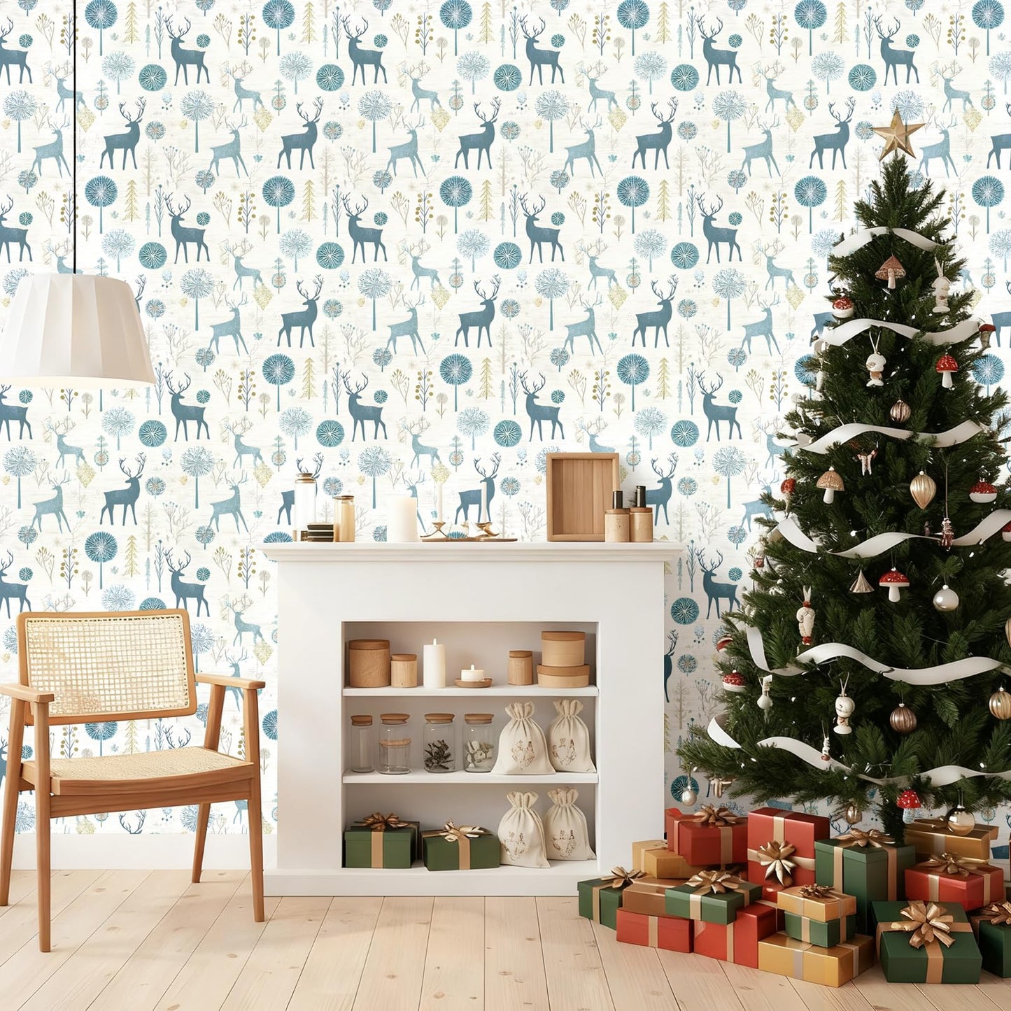 Kitico Peel and Stick Wallpaper – Self Adhesive Wall Paper for Walls, Waterproof Removable Contact Paper Roll for Everyday Home Décor & Christmas Gift Wrap Roll 17.7"x196.8"
