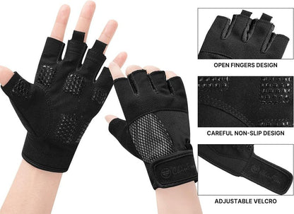 ChinFun Kayaking Gloves - 3/4 Finger Design for Enhanced Grip & Protection | Easy On/Off for Men, Women, Youth