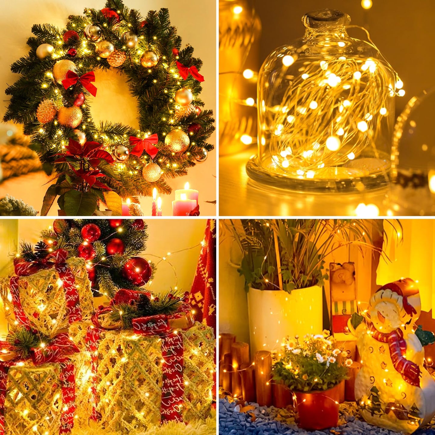 Fairdeer 20 Pack Fairy Lights Battery Operated - 7ft 20 Led Twinkle Lights 3 Modes, Bulk Mini String Lights Waterproof for Mason Jars Vases DIY Party Wedding Mothers Day Decoration-Warm White