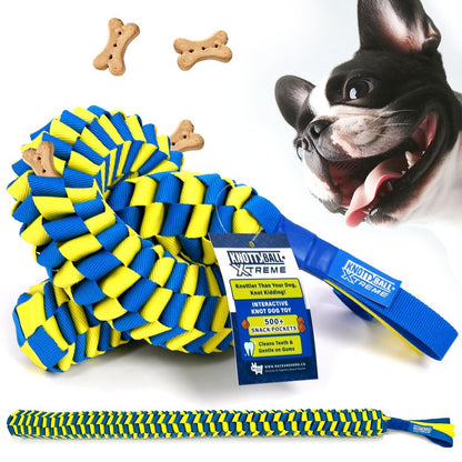 Race&Herd KnottyBall Xtreme Snuffle Ball for Dogs - Interactive Dog Puzzle Toy for Smart Dogs, Treat Puzzle Toys for Dogs Enrichment, Dog Snuffle Toy Ball Treat Dispensing Smart Dog Toys